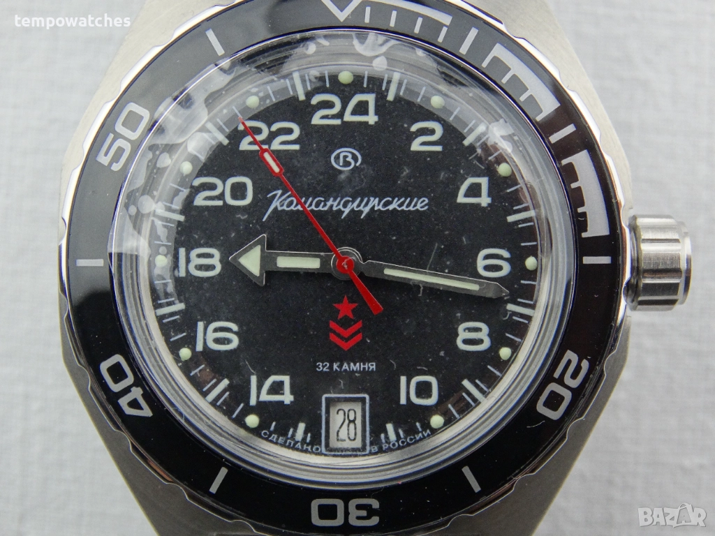 ВОСТОК КОМАНДИРСКИЕ АВТОМАТИЧЕН-24 часа ref: 650541, снимка 1