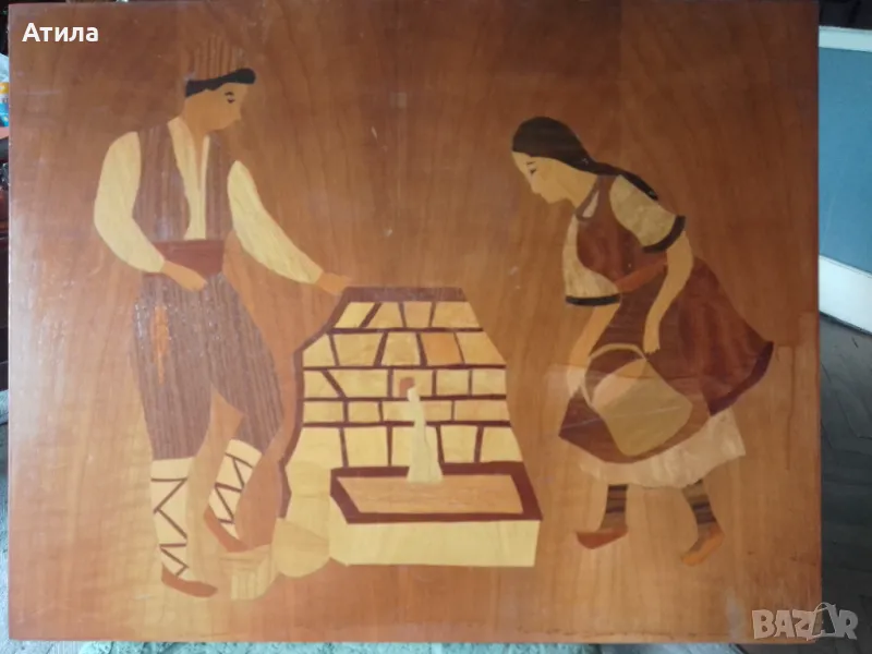 пано картина интарзия 64/50 см, снимка 1