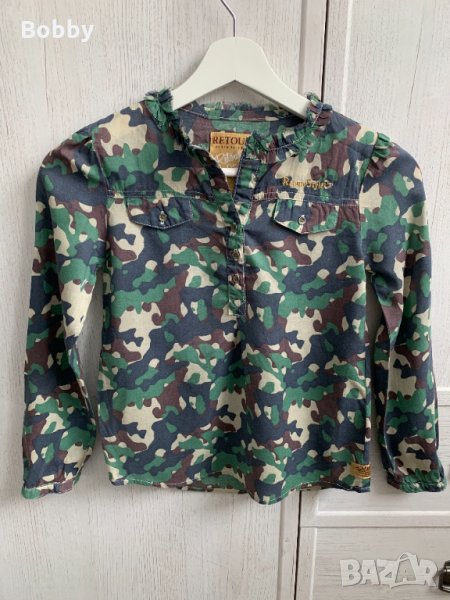 Ефирна камуфлажна риза/ туника 7-8 години, снимка 1