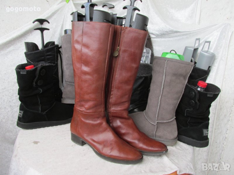 дамски ботуши GEOX® original, 100% супер висококачествена естествена кожа,N- 38 - 39 - кафяви, снимка 1