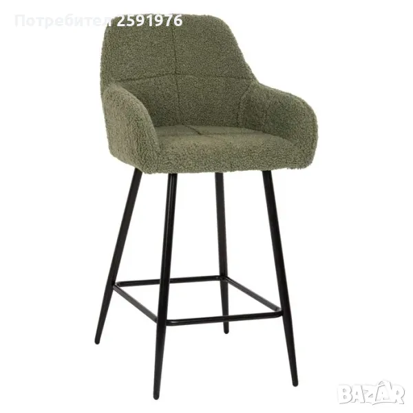 Модерен бар стол HM8592.03, Букле, три цвята, 50x50x94,5cm., снимка 1