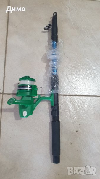 нови въдици с макара и корда 1.80м за първокласници, снимка 1