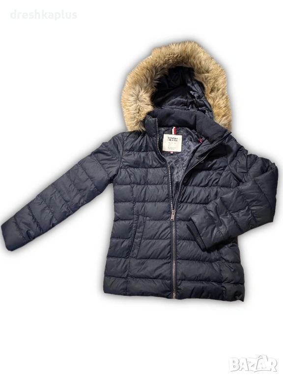 TOMMY JEANS – Дълго капитонирано яке с качулка – Черно – Размер XS, снимка 1