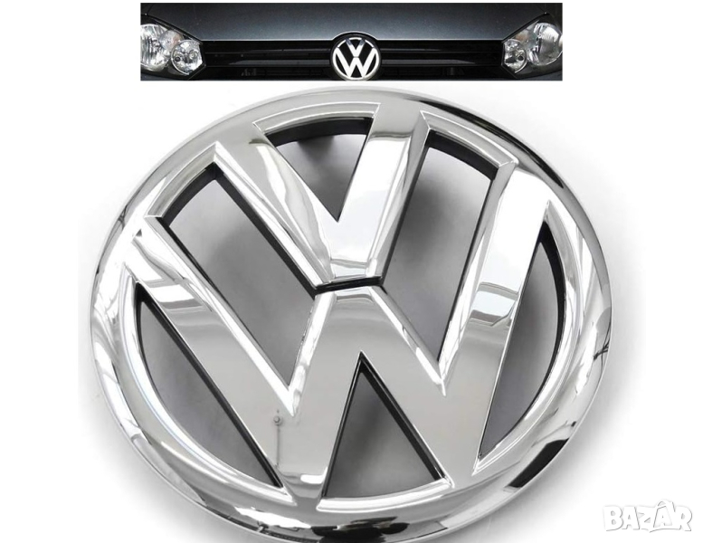 предна емблема за VW Golf MK6 сив цвят Volkswagen Голф 6, снимка 1