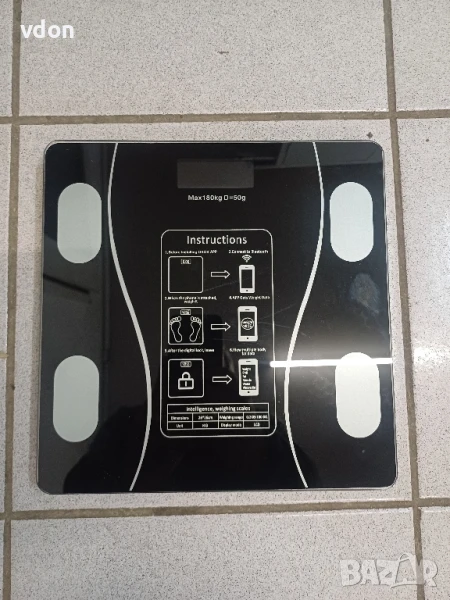 Електронен смарт кантар за измерване на кг, мазнини, вода и др, снимка 1