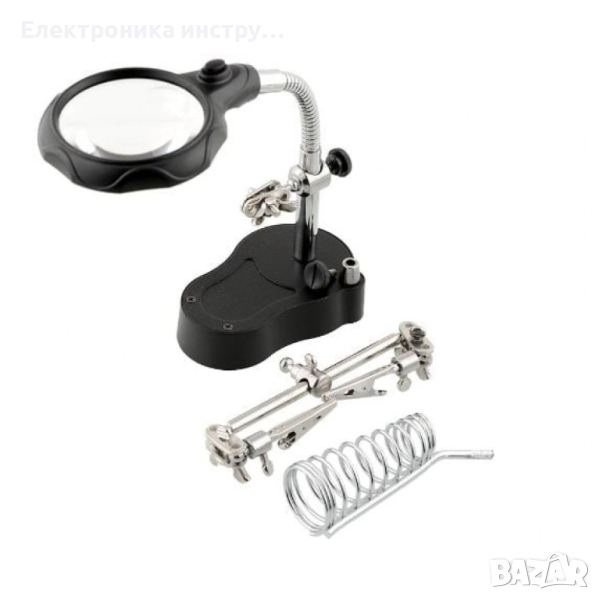 TE-801 Tryway 3.5X 12X LED помощна ръка, лупа, скоба, снимка 1