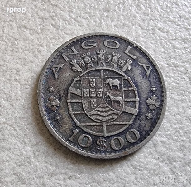Монета. Ангола. 10 долара. 1969 година. в Нумизматика и бонистика в гр ...
