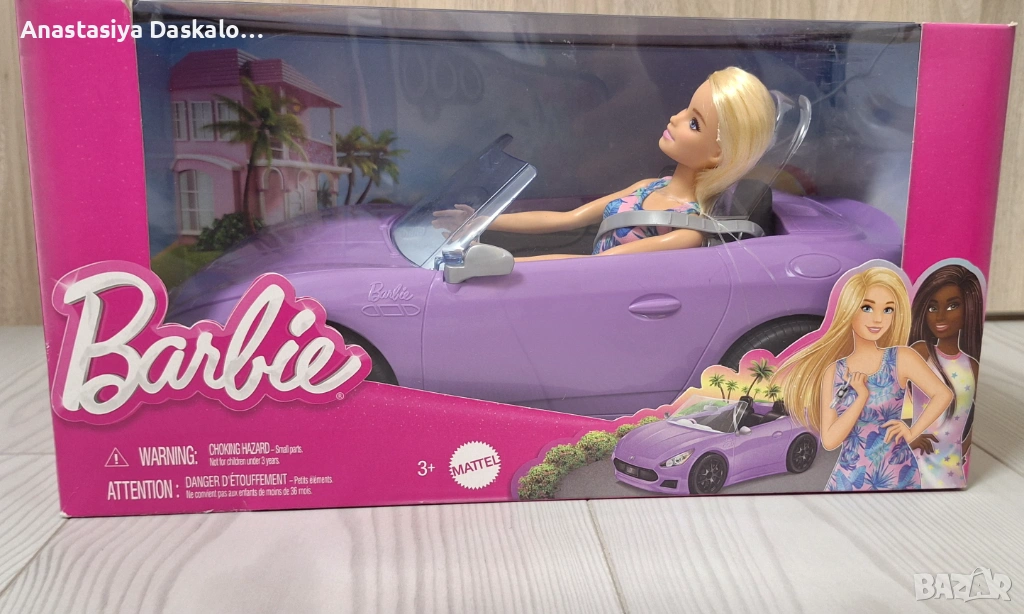 Кукла Barbie (Барби) с кола кабрио, снимка 1