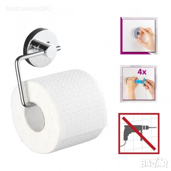 Стенна вакумна поставка за тоалетна хартия WENKO VACUUM - LOC, снимка 1