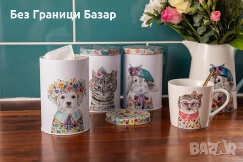 Нов Декоративен комплект 3 кутии за съхранение чай кафе бисквити кухня, снимка 1