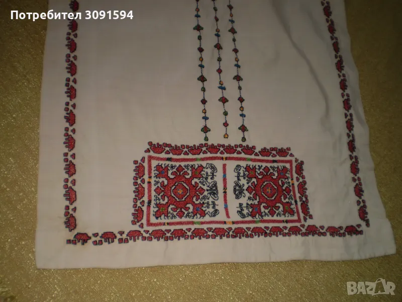 Покривка Българска шевица ръчна изработка антични хилядолетни мотиви , снимка 1