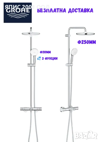 Душ система от Grohe с термостат и чучур , снимка 1