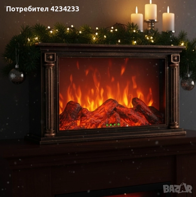 LED камина с ефект на тлеещи въглени- безопасна и стилна атмосфера у дома , снимка 1