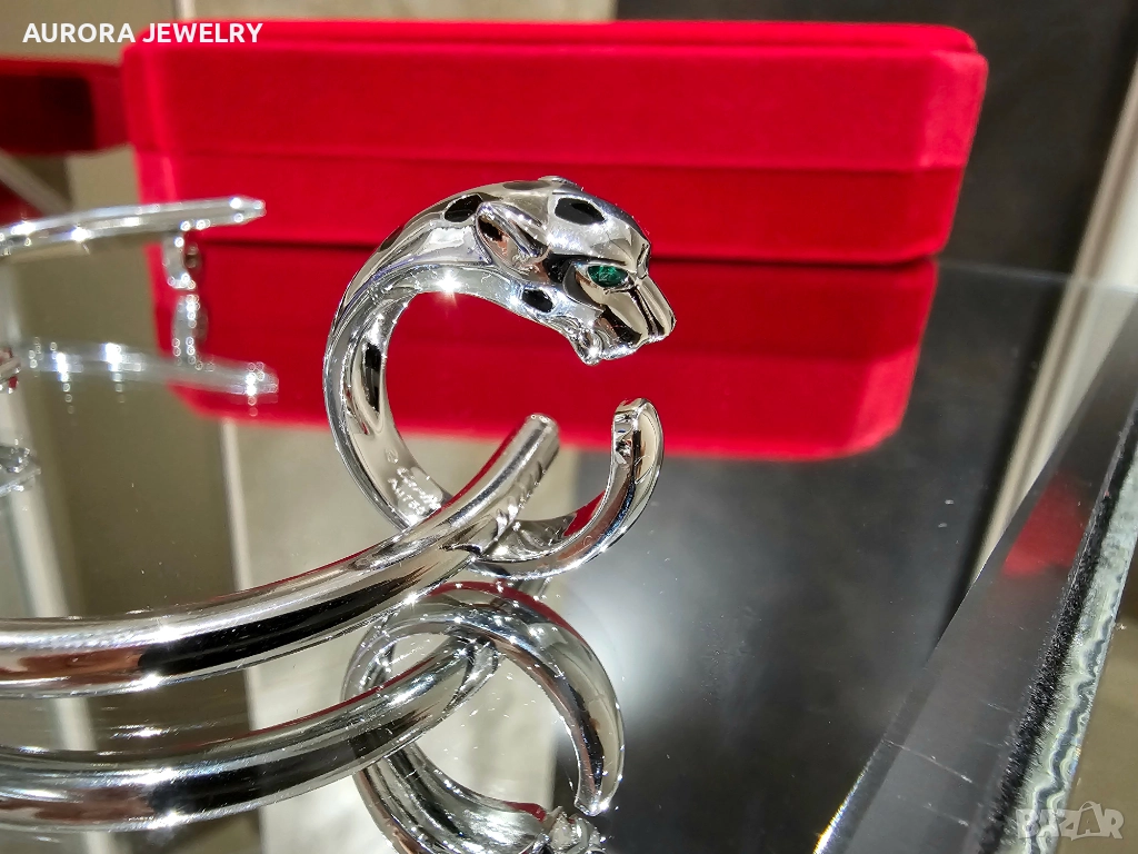 CARTIER Panthere de Cartier Silver Black Дамски Пръстен, снимка 1