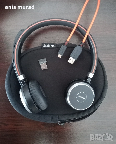 Jabra Evolve 65 – безжични професионални слушалки с микрофон, USB/Bluetooth, снимка 1