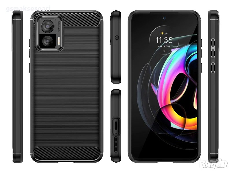 Motorola Edge 30 Neo - Удароустойчив Кейс Гръб CARBON, снимка 1