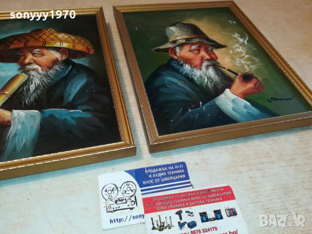 SMOKERS-ENGLAND-КАРТИНИ ОТ АНГЛИЯ-235лв ЗА 1бр-МАСЛЕНИ БОИ 2211211619, снимка 4 - Антикварни и старинни предмети - 34891343