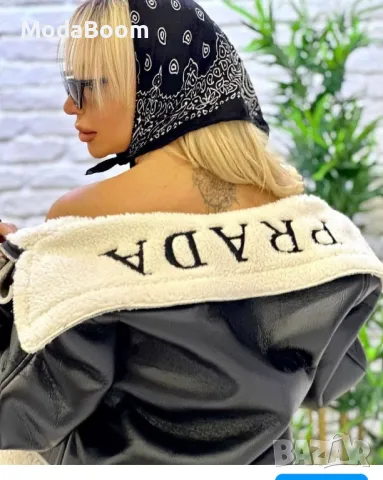 Prad🅰️ дамски зимно кожено яке 