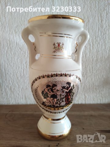 Порцеланова ваза 24 карата Гърция нова, снимка 8 - Антикварни и старинни предмети - 42842649