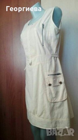 Бежова спортно елегантна рокля 100% памук👗🍀M/L, L👗🍀арт.1009