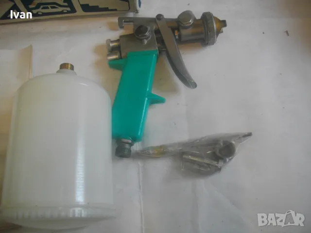 НОВ БЪЛГАРСКИ ПНЕВМАТИЧЕН РЪЧЕН БОЯДЖИЙСКИ ПИСТОЛЕТ СОЦ НРБ СТАРО КАЧЕСТВО ПЪЛЕН КОМПЛЕКТ ПБ-0,5, снимка 6 - Други инструменти - 49577580