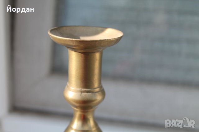 Месингов свещник , снимка 2 - Декорация за дома - 37388805