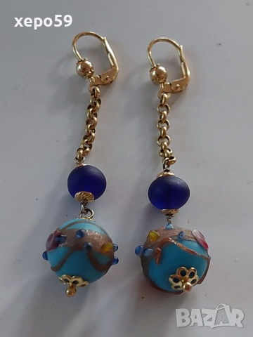 Прекрасни дизайнерски Френски златни обеци/Злато проба 750/, 1 900 лв, снимка 4 - Обеци - 52278823