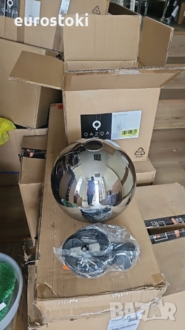 Qazqa - Висяща лампа черна с огледално стъкло в стил Арт Деко, за таван. Подходяща за LED E27 за 1 к, снимка 6 - Лампи за таван - 52030283