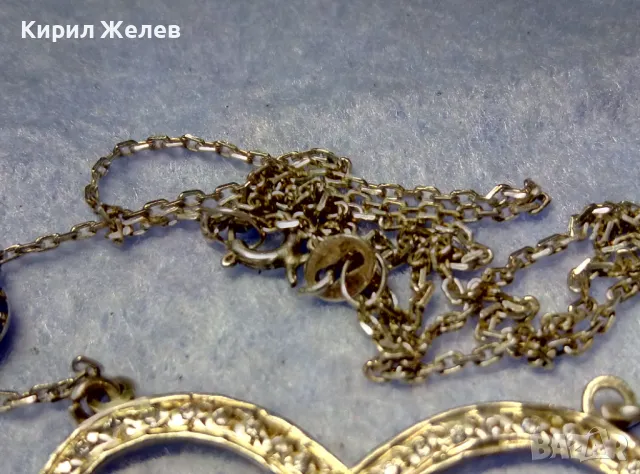 ПРЕКРАСНО СРЕБЪРНО КОЛИЕ БЕЗКРАЙНОСТ с ИМЕ ARZU СРЕБРО 925 с БЯЛА ПОЗЛАТА САПФИРИ и ЦИРКОНИ 48792, снимка 7 - Колиета, медальони, синджири - 50136138