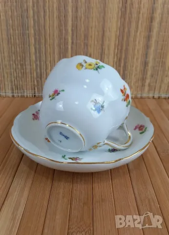 Чаша и подложна чинийка - Meissen, снимка 2 - Чаши - 49776164