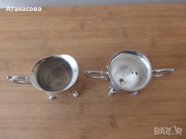 Посребрен сервиз за кафе чай аксесоар съдчета 1970 г, снимка 4 - Сервизи - 42146123