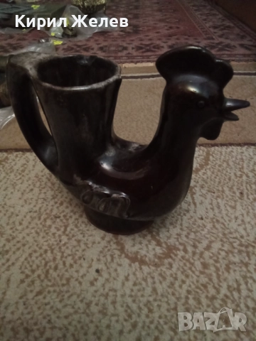 Керамична кана петел 51723, снимка 3 - Антикварни и старинни предмети - 52080002