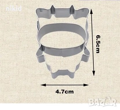 Крава Кравичка с лице метална форма резец украса торта фондан сладки, снимка 2 - Форми - 42340842