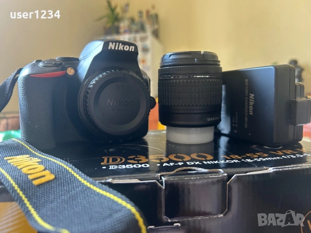 Фотоапарат Nikon D3500, снимка 3 - Фотоапарати - 54097229