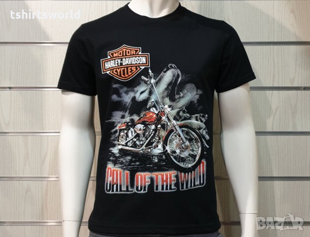 Нова мъжка тениска с дигитален печат HARLEY DAVIDSON, мотори, Call of the Wild, снимка 5 - Тениски - 35622537
