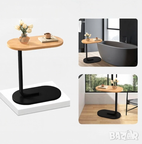 Многофункционална C-образна масичка за кафе, за хол и спалня, снимка 3 - Маси - 52927449