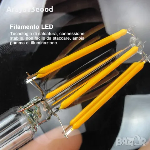 LED филаментни крушки EXTRASTAR G45 E27 – 4W, 2700K, 400 lm, 10 броя, снимка 3 - Лед осветление - 55884094