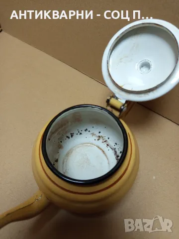 Соц Стар Малък Емайлиран Чайник., снимка 5 - Антикварни и старинни предмети - 49715871