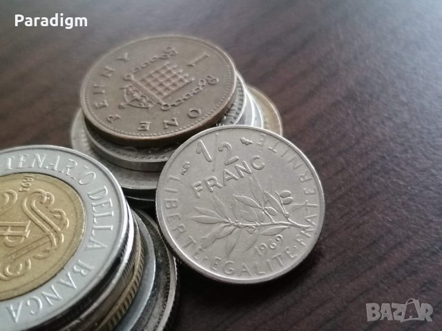 Монета - Франция - 1/2 (половин) франк | 1969г.