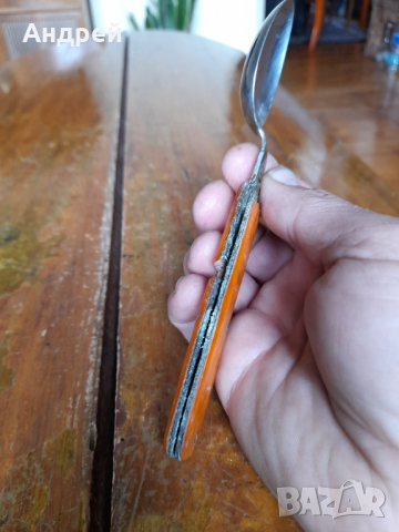 Стара сгъваема лъжица, снимка 6 - Други ценни предмети - 44758777