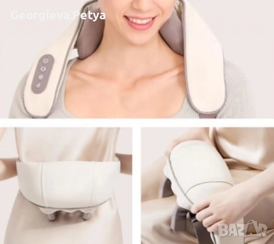 Акумулаторен масажор с топлина за врат,гръб,рамена,крака,за мускулна релаксация, снимка 9 - Масажори - 52649002