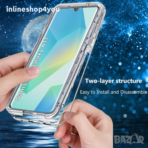 Прозрачен 360° Градуса Кейс Samsung Galaxy A17, снимка 4 - Калъфи, кейсове - 51635978