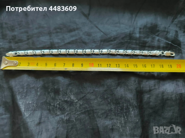 Сребърна гривна , снимка 4 - Гривни - 54140009