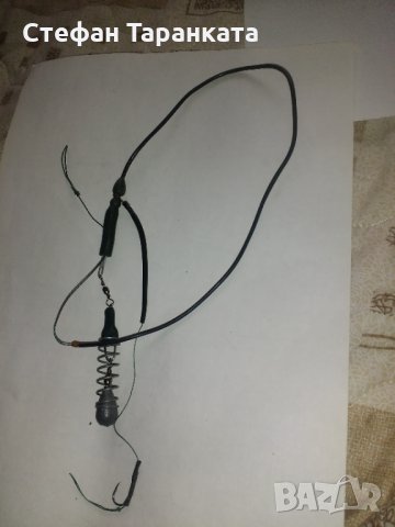 1550 шаранджийски монтаж на косъм със 15 грамова хранилка, снимка 1