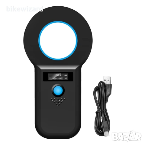 Ръчен 134.2KHz 125kHz RFID четец за чипове на животни НОВ 