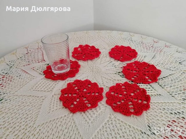 Плетени подложки за чаши, снимка 5 - Аксесоари за кухня - 34469998