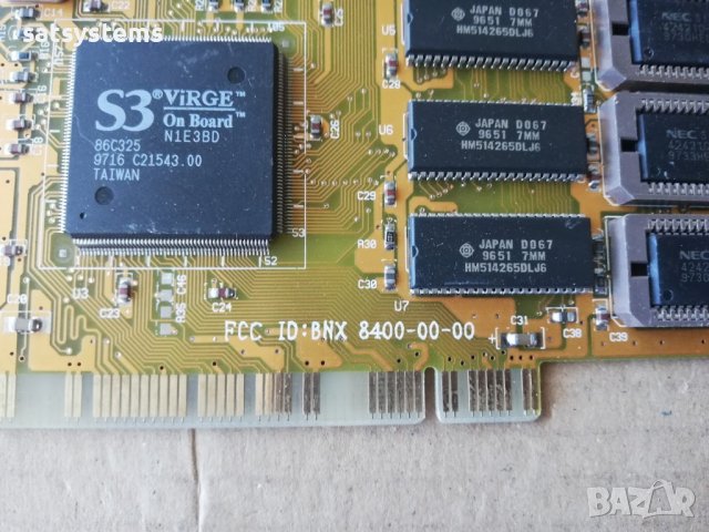 Видео карта S3 Virge N1E3BD 86C325 2MB PCI, снимка 6 - Видеокарти - 42136849