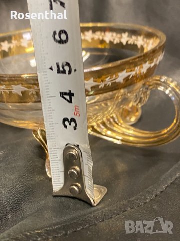 Кристална купичка, ръчна дизайнерска изработка с богата позлата, снимка 8 - Декорация за дома - 39523686