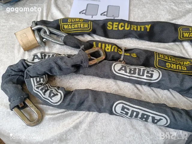 Верига за катинар,ИСТИНСКА, ЯКА, 100% истински хард МОТО вериги Burg-Wächter, ABUS original за мотор, снимка 3 - Аксесоари и консумативи - 47486193