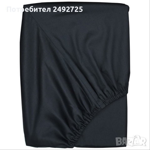 Чаршаф с ластик черно ИКЕА като ново, снимка 1 - Спално бельо - 44741216